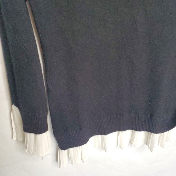 Vila Milano Medium Large Sweater Black White Dressy - Picture 2 of 3